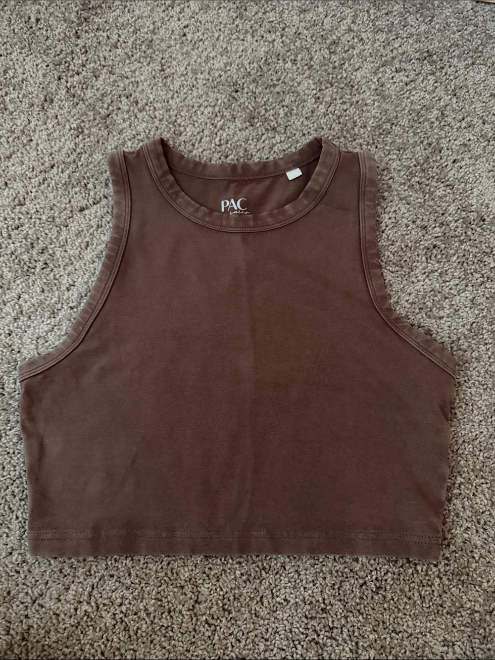 PacSun Brown Cropped Tank Top XS